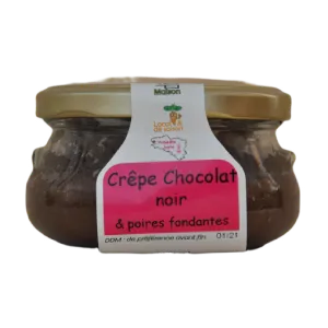 Crêpe chocolat noir et poires fondantes